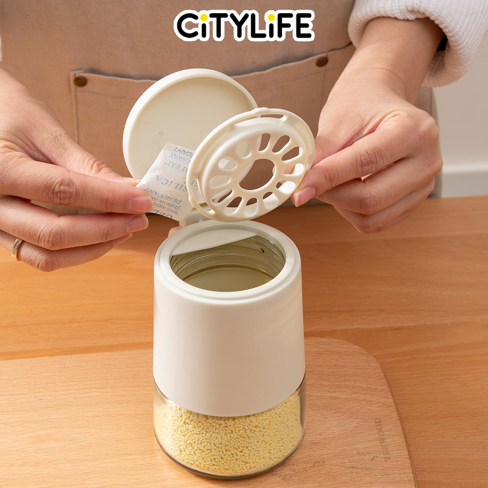 Citylife 350/395ml Large Capacity Seasoning Bottle Bottle Spice Container for Kitchen Cooking Seasonings H-9456