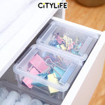 (BUNDLE OF 2) Citylife 0.5L Widea Transparent Storage Box Stackable Storage Mini Container Box - XXS X-6314