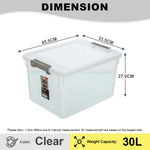 Citylife 30L Widea Transparent Storage Box Stackable Storage Container Box - XL X-6325