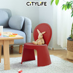 Citylife Sturdy Stackable Kids or Adults Stool Chair with Backrest - (Hold Up To 120kg) D-2123