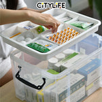 Citylife 8L Handheld Medicine Stackable Storage Container Box First Aid Box Tool Box storage box X-6173