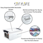 (BUNDLE OF 2) Citylife 3L Widea Transparent Storage Box Stackable Storage Mini Container Box - S X-6317