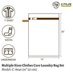 (Bundle of 2) Citylife Multiple Sizes Clothes Care Washing Machine Laundry Bag Set S+M+L C-8645464849