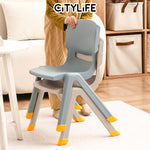 Citylife Sturdy Stackable Kids or Adults Stool Chair with Backrest - (Hold Up To 120kg) D-2019