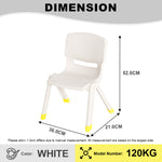 Citylife Sturdy Stackable Kids or Adults Stool Chair with Backrest - (Hold Up To 120kg) D-2019