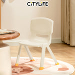 Citylife Sturdy Stackable Kids or Adults Stool Chair with Backrest - (Hold Up To 120kg) D-2019