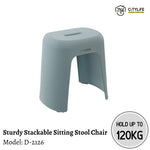 Citylife Sturdy Stackable Picnic Gathering Cuboid Sitting Stool Chair Hold Up To 120kg D-2126