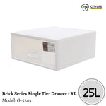 Citylife 25L Multi-Purpose Wardrobe Stackable Brick Single Tier Storage Drawer Organizer - XL G-5203