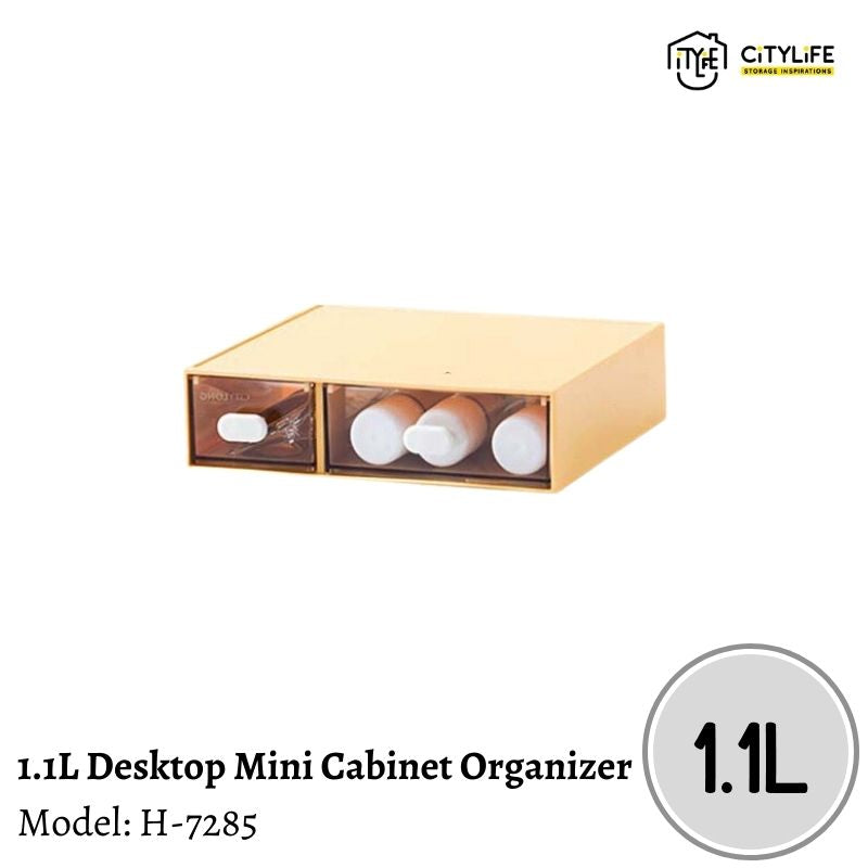 Citylife 1.1L Multi-Purpose Brick Desktop Mini Cabinet Storage Drawers Desk Organizer H-7285