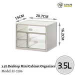 Citylife 3.5L Multi-Purpose Brick Desktop Mini Cabinet Storage Drawers Desk Organizer H-7286