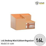 Citylife 1.6L Multi-Purpose Brick Desktop Mini Cabinet Storage Drawers Desk Organizer H-7288
