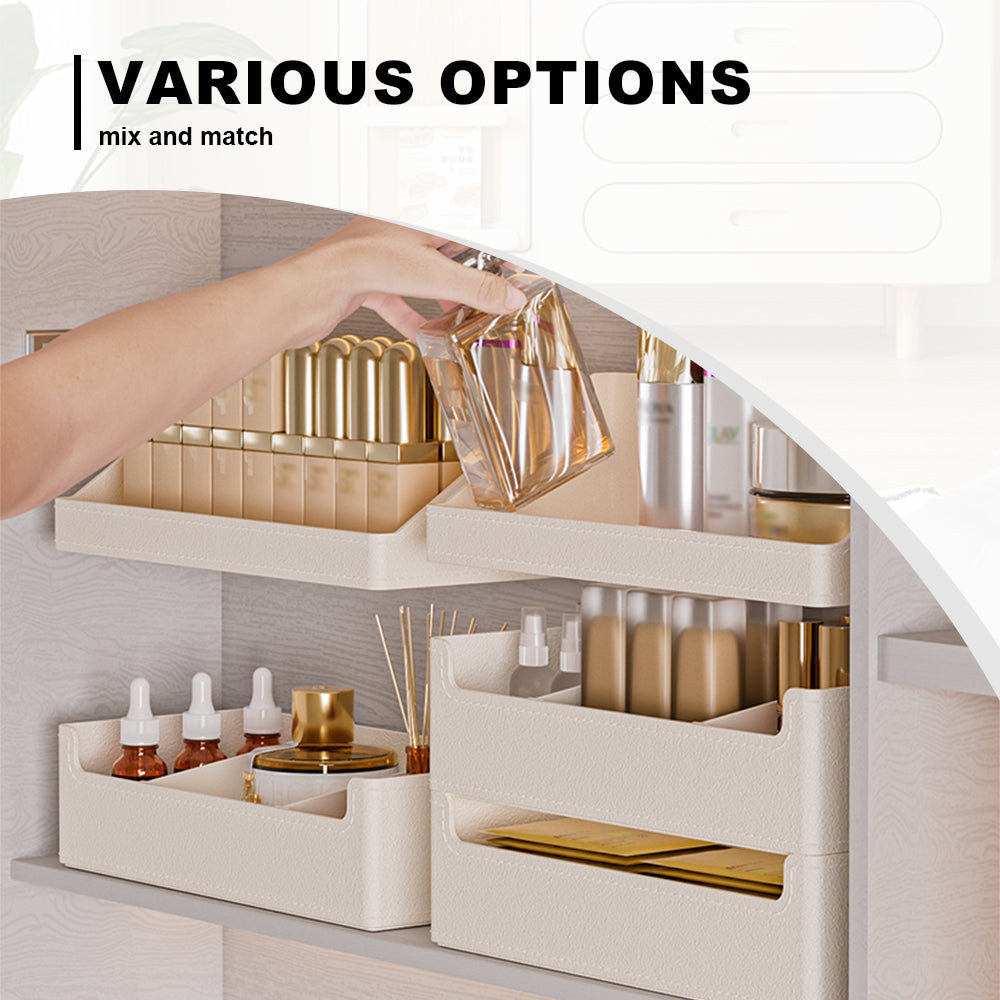 Citylife Cabinet Storage Box Make Up Organizer Container Bathroom Stackable Mirror Skincare Acrylic Makeup Cosmetic Organiser H-7355/62