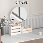 Citylife Cabinet Storage Box Make Up Organizer Container Bathroom Stackable Mirror Skincare Acrylic Makeup Cosmetic Organiser H-7355/62