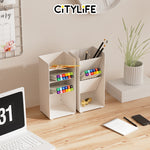 Citylife Cabinet Storage Box Make Up Organizer Container Bathroom Stackable Mirror Skincare Acrylic Makeup Cosmetic Organiser H-7355/62