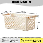 (Bundle of 2) Citylife Stackable Storage Box Crate Storage Basket Open Top Table Decorative Tray Organizer H-8018889