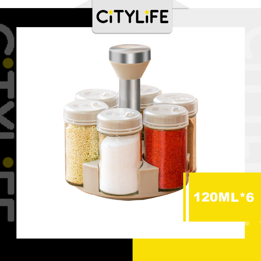 Citylife 360 Rotating Tray Condiment Organizer Spice Tray Organizer Seasoning Rack Shelf Kitchen Organizer H-80202