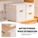 Citylife Organisers Storage Boxes White Storage Box Stackable With Cover Home Organizer Plastic Container H-80321/24