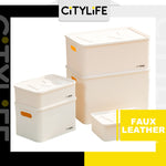 Citylife Organisers Storage Boxes White Storage Box Stackable With Cover Home Organizer Plastic Container H-80321/24