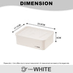 Citylife Organisers Storage Boxes White Storage Box Stackable With Cover Home Organizer Plastic Container H-80321/24