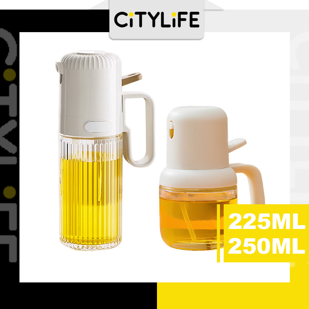 Citylife 225/250ml Oil Bottle Kitchen Spray Cooking Baking Mist Sprayer BBQ Spray Bottle of Air  Fryer & BBQ H-9457