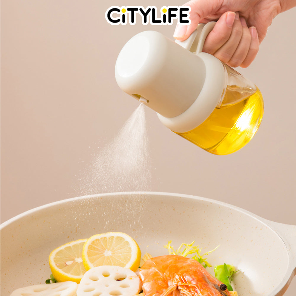 Citylife 225/250ml Oil Bottle Kitchen Spray Cooking Baking Mist Sprayer BBQ Spray Bottle of Air  Fryer & BBQ H-9457