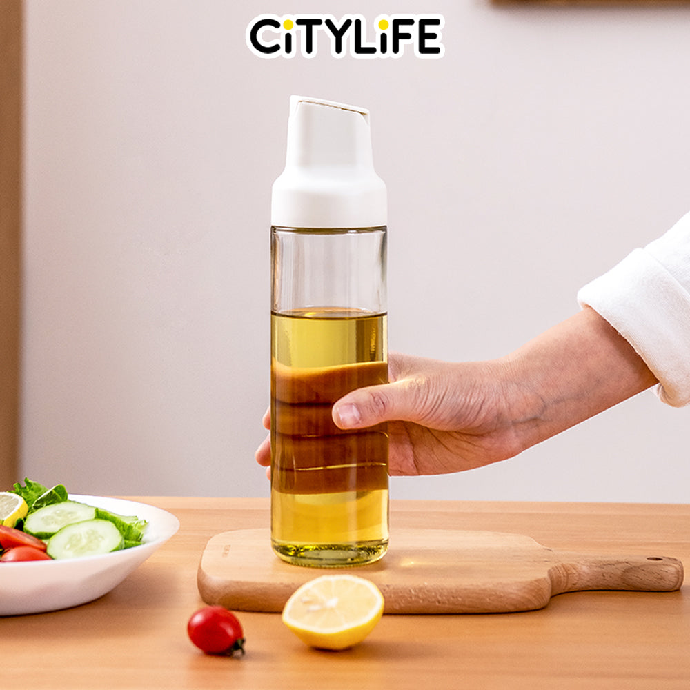 Citylife 500/695 ML Oil Dispenser Bottle Glass Leakproof Kitchen Automatic Condiment Dispenser Olive Oil Container H-9458