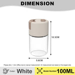 Citylife 100/160ML Press-Type Quantitative Salt Shaker Each Press 0.5g Seasoning Container Glass Household Quantitative Salt Bottle H-9459