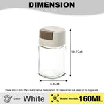 Citylife 100/160ML Press-Type Quantitative Salt Shaker Each Press 0.5g Seasoning Container Glass Household Quantitative Salt Bottle H-9459