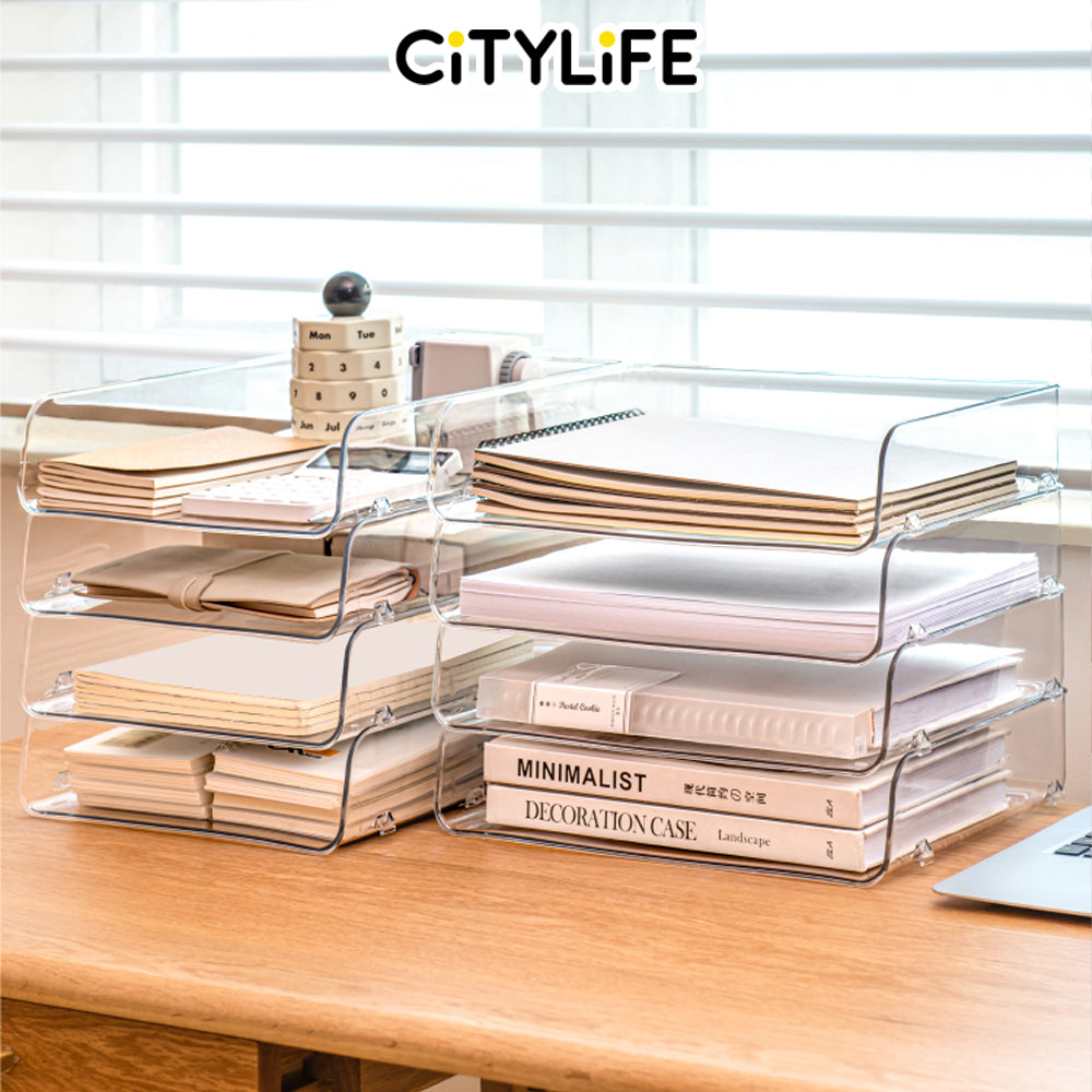 Citylife Acrylic Stackable Desktop Organiser Makeup Box Skincare Cosmetics Storage Box J-867071