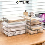 Citylife Acrylic Stackable Desktop Organiser Makeup Box Skincare Cosmetics Storage Box J-867071