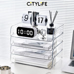 Citylife Acrylic Stackable Desktop Organiser Makeup Box Skincare Cosmetics Storage Box J-867071