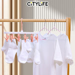 Citylife 12 / 24 Clothes Peg Hanger Foldable Laundry Hanging Clips Multi Pegs Rack J-870607