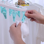 Citylife 12 Pegs Laundry Bathroom Wardrobe Multi-Peg Hanger J-8706