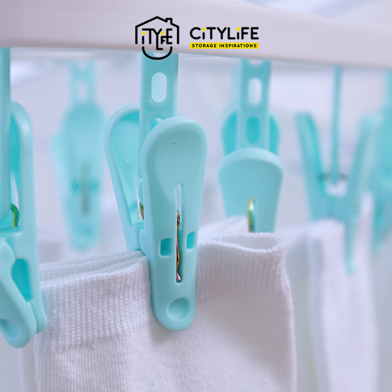 Citylife 12 Pegs Laundry Bathroom Wardrobe Multi-Peg Hanger J-8706