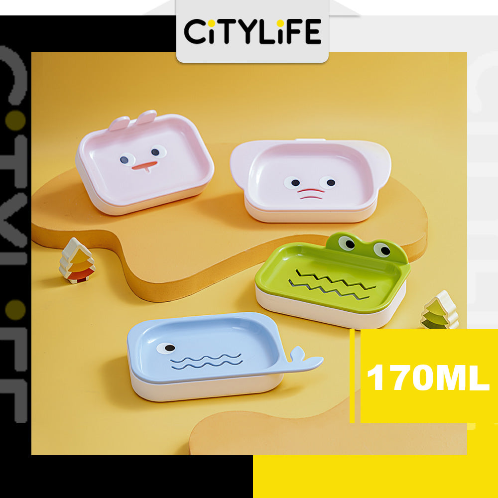 Citylife 170ML Children's Drain Soap Dish Soap Holder Tray Rack Shelf Storage Bathroom Accessories KB-7029 31