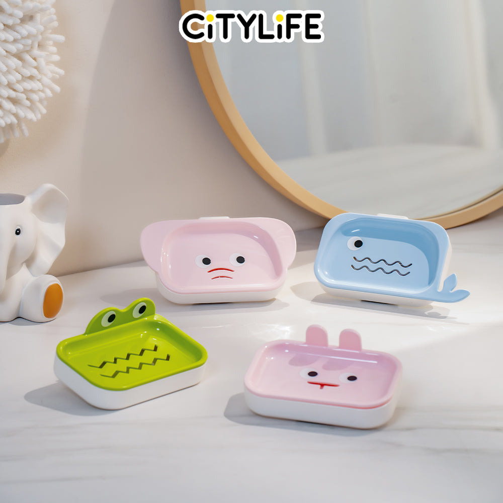 Citylife 170ML Children's Drain Soap Dish Soap Holder Tray Rack Shelf Storage Bathroom Accessories KB-7029 31