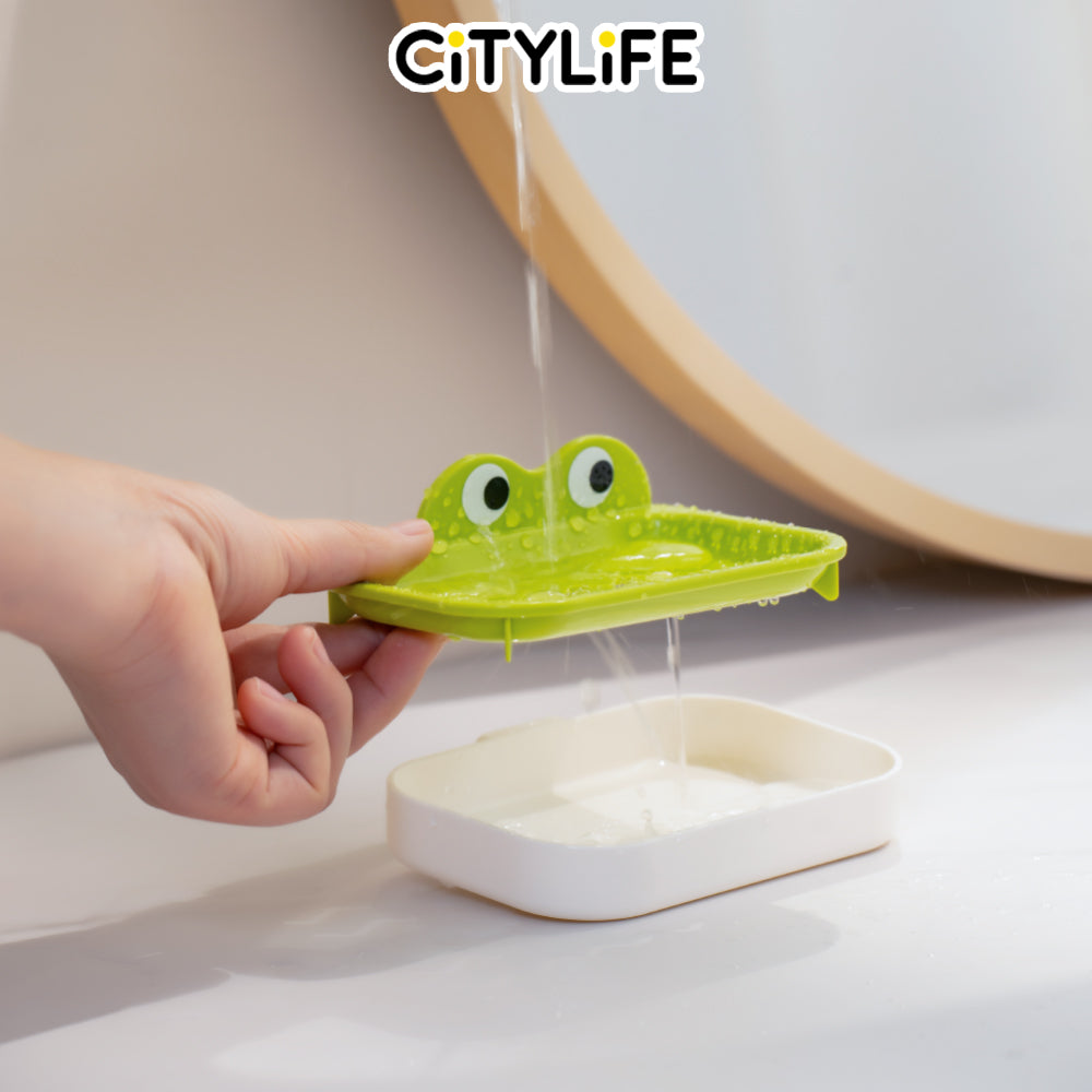 Citylife 170ML Children's Drain Soap Dish Soap Holder Tray Rack Shelf Storage Bathroom Accessories KB-7029 31