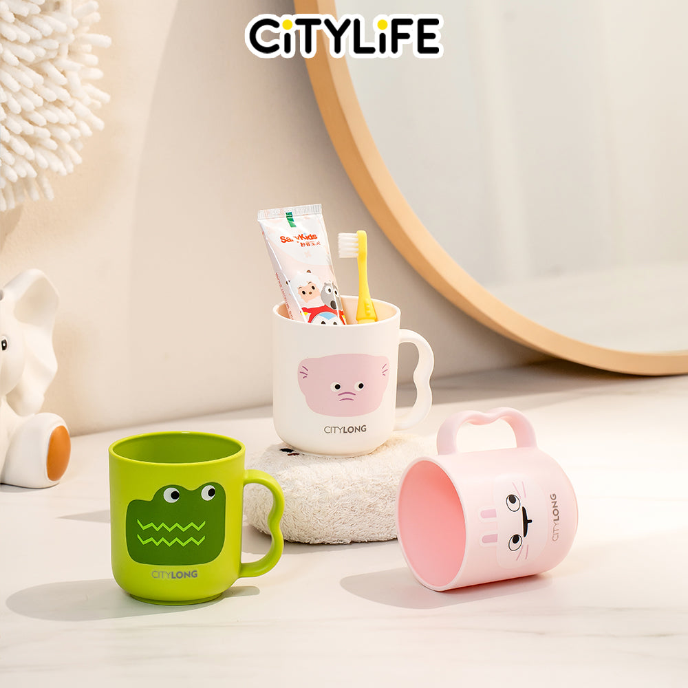 Citylife 260ML Multifunction Food Grade Rinse Cups Home Drinkware Bathroom Accessories Water Mug Plastic Mouthwash Cup KB-7326