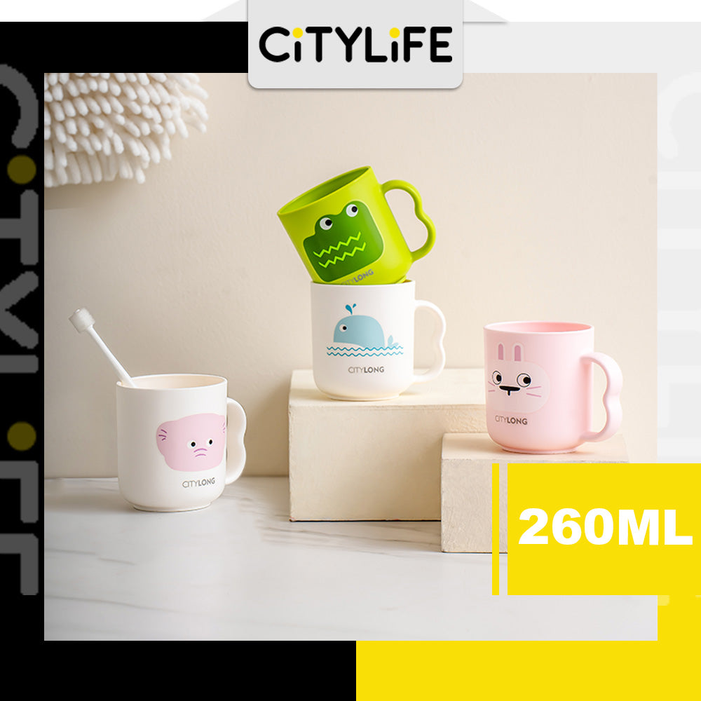 Citylife 260ML Multifunction Food Grade Rinse Cups Home Drinkware Bathroom Accessories Water Mug Plastic Mouthwash Cup KB-7326