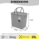 Citylife 35L Plastic Laundry Basket Large Hamper Laundry Bag for Clothes With Easy Handle L-7162