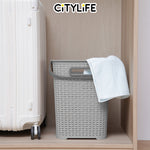 Citylife 35L Plastic Laundry Basket Large Hamper Laundry Bag for Clothes With Easy Handle L-7162