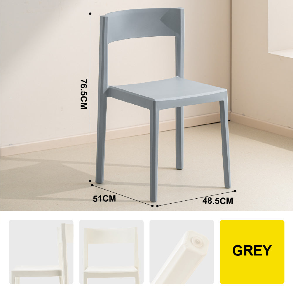 🔥NEW🔥Citylife Nordic Plastic Chair Dining Chair Stackable Home Chair Thickened Coffee Chair Plastic Chair