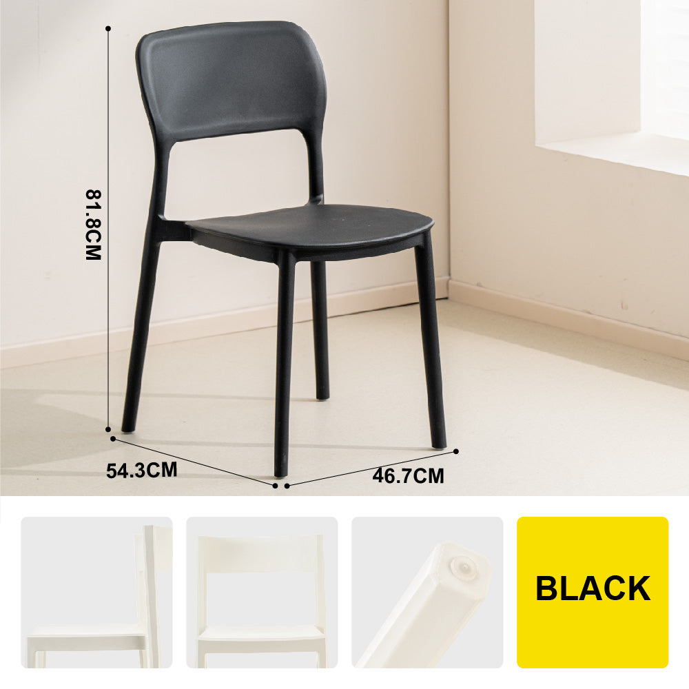 🔥NEW🔥Citylife Nordic Plastic Chair Dining Chair Stackable Home Chair Thickened Coffee Chair Plastic Chair