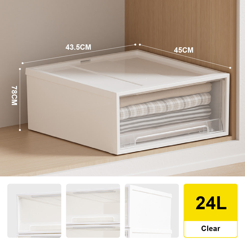 Citylife 3L/9L/24L Stackable Storage Drawer Plastic Container box Home Organizer Drawer Plastic Cabinet