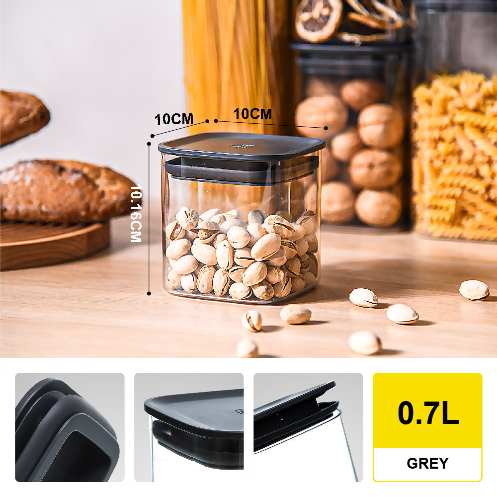 Citylife 0.7L-2.1L Stackable Airtight Food Container Spice Food Airtight Grain Storage Jars