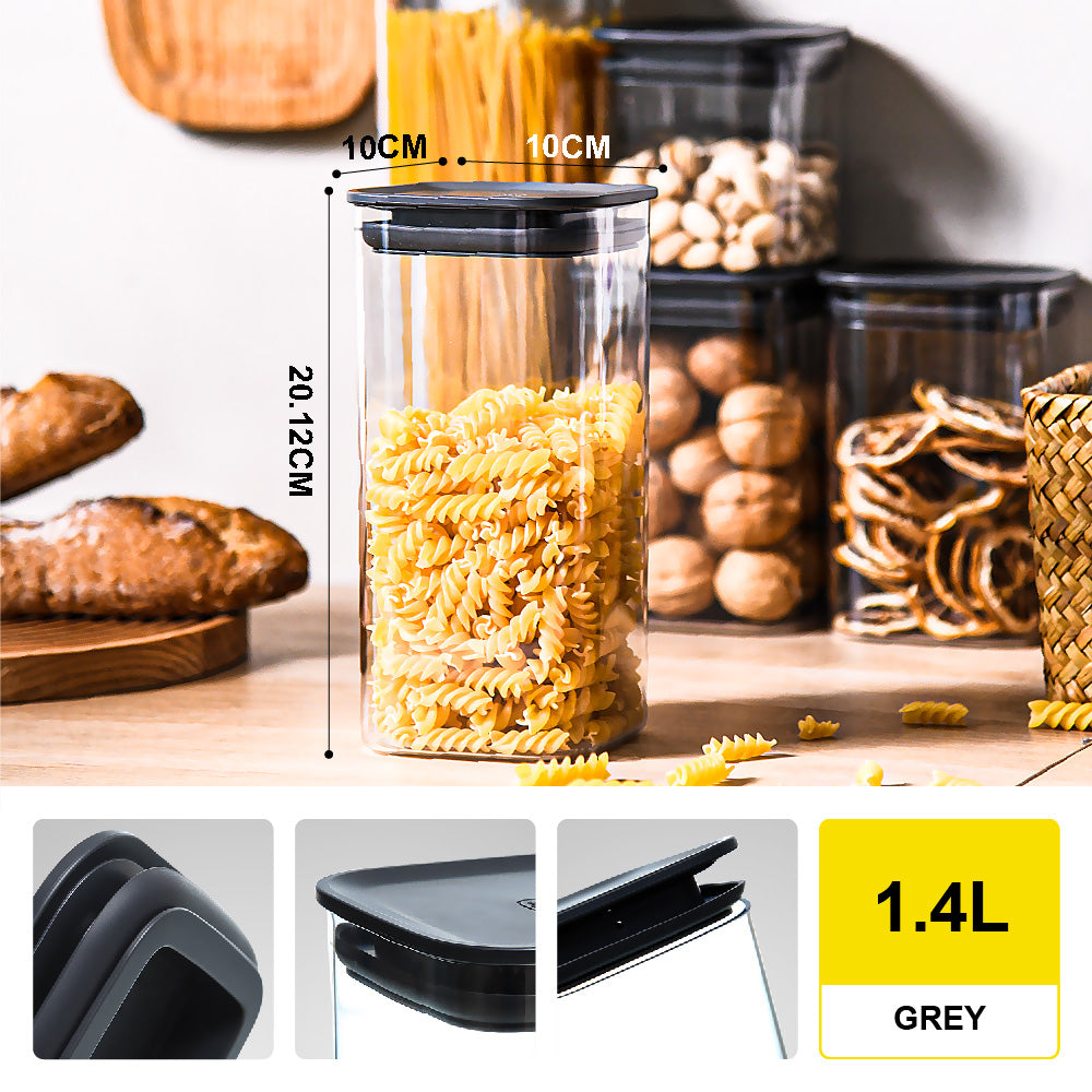 Citylife 0.7L-2.1L Stackable Airtight Food Container Spice Food Airtight Grain Storage Jars