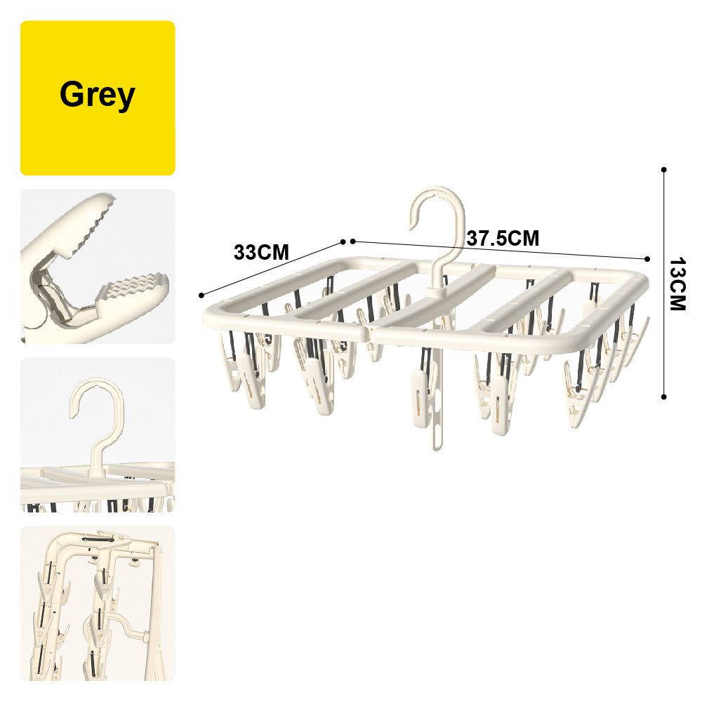 🔥NEW🔥Citylife Windproof Clothes Peg 8/12/24 Hook Socks' Clip Drying Rack Clothes Drying Storage