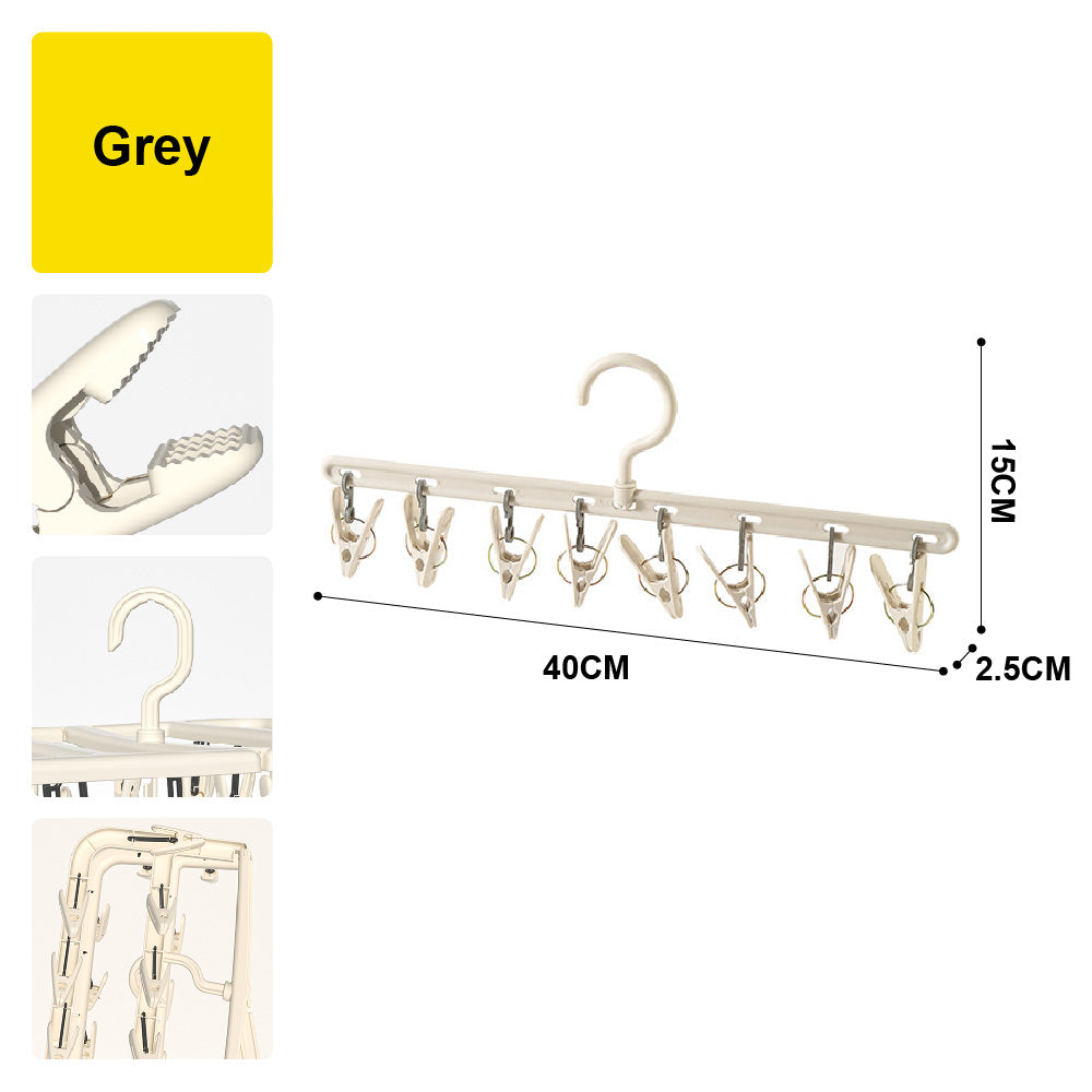 🔥NEW🔥Citylife Windproof Clothes Peg 8/12/24 Hook Socks' Clip Drying Rack Clothes Drying Storage