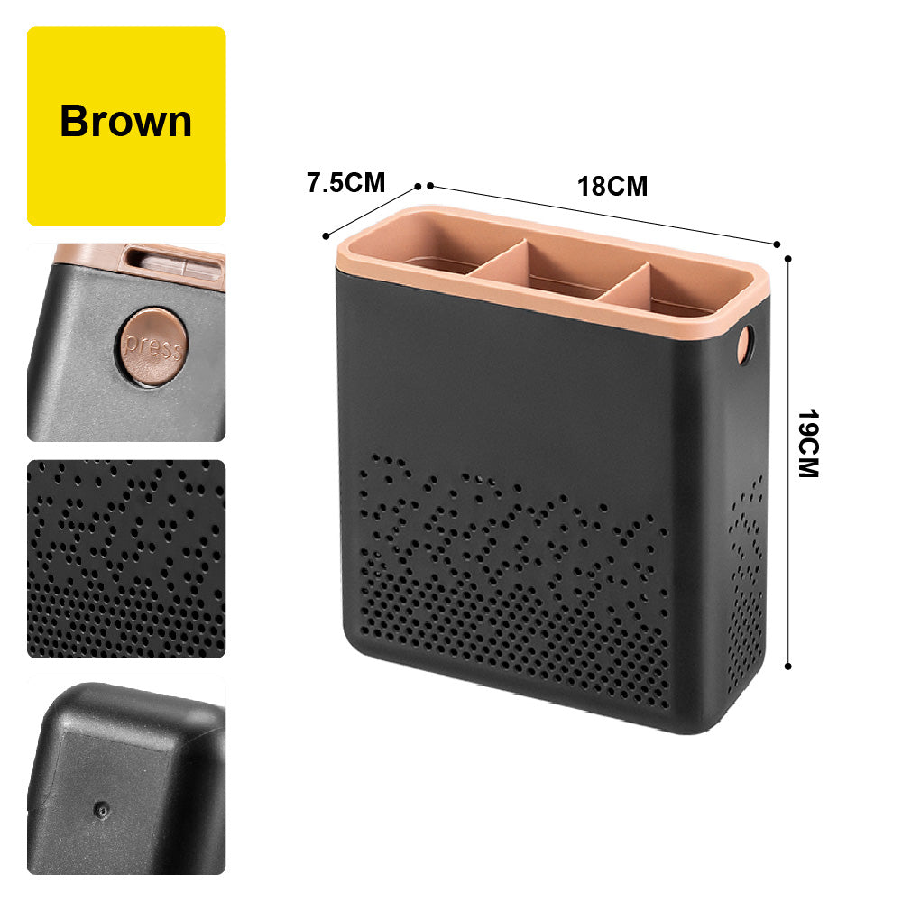 🔥NEW🔥Citylife Plastic Multi-functional Knife Holder Kitchen All-in-One Wall-mounted Storage Organizer