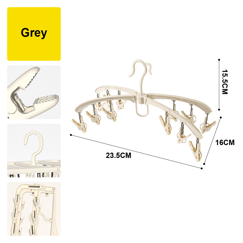 🔥NEW🔥Citylife Windproof Clothes Peg 8/12/24 Hook Socks' Clip Drying Rack Clothes Drying Storage
